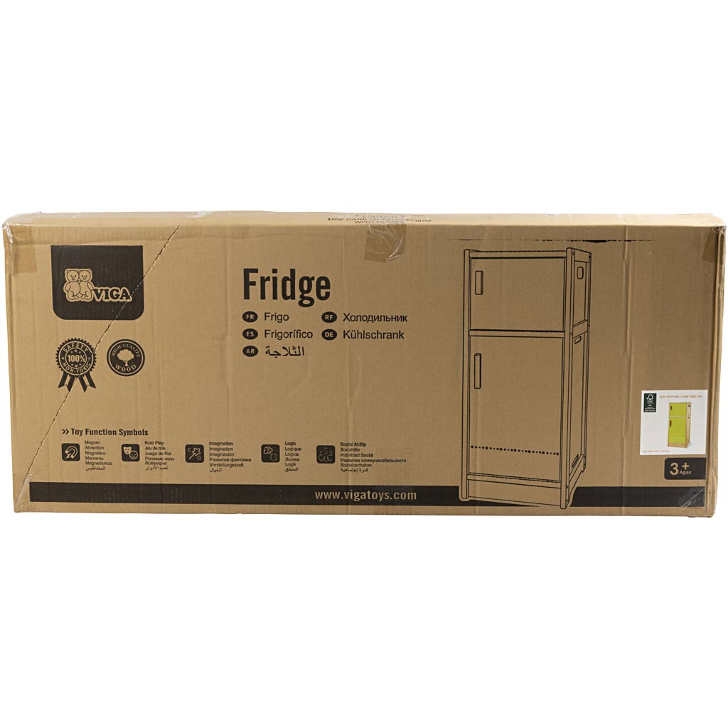 VIGA Spielkühlschrank, Größe 40x92x36 cm, 1 Stk [HOB-907705]