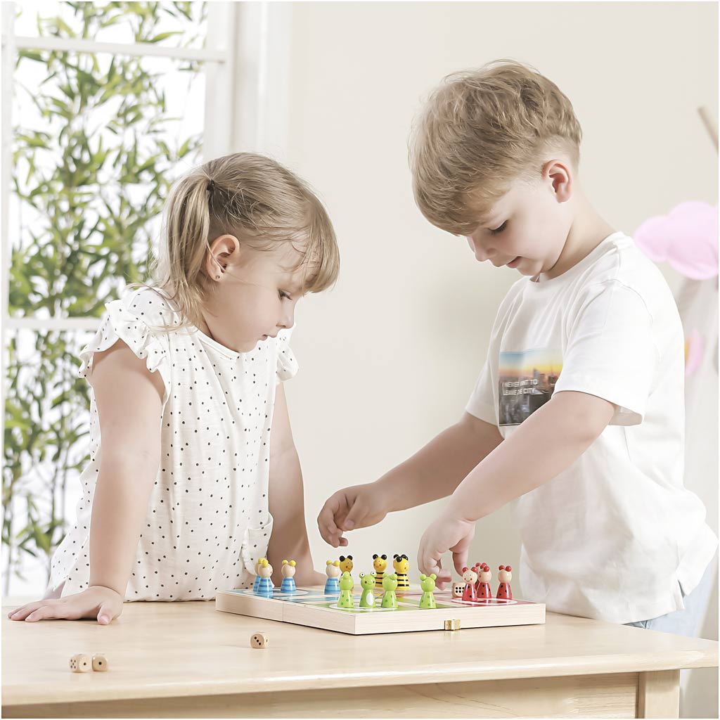 VIGA Brettspiel Ludo Tiere , 1 Set [HOB-907762]
