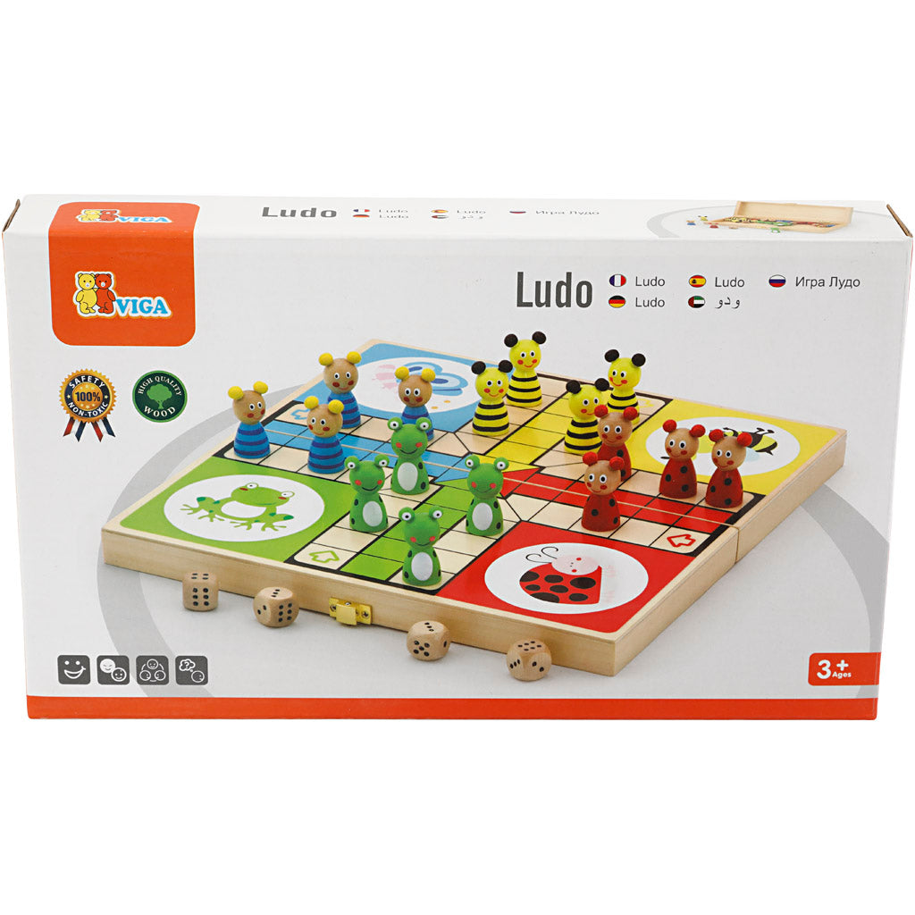 VIGA Brettspiel Ludo Tiere , 1 Set [HOB-907762]