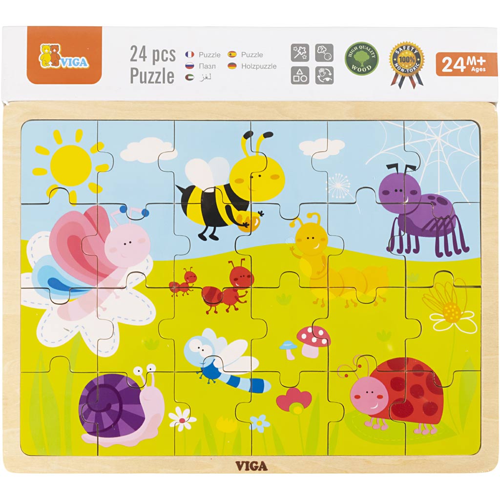 VIGA Puzzles, Größe 30x22,5 cm, 24 Stücke, 1 Stk [HOB-907790]