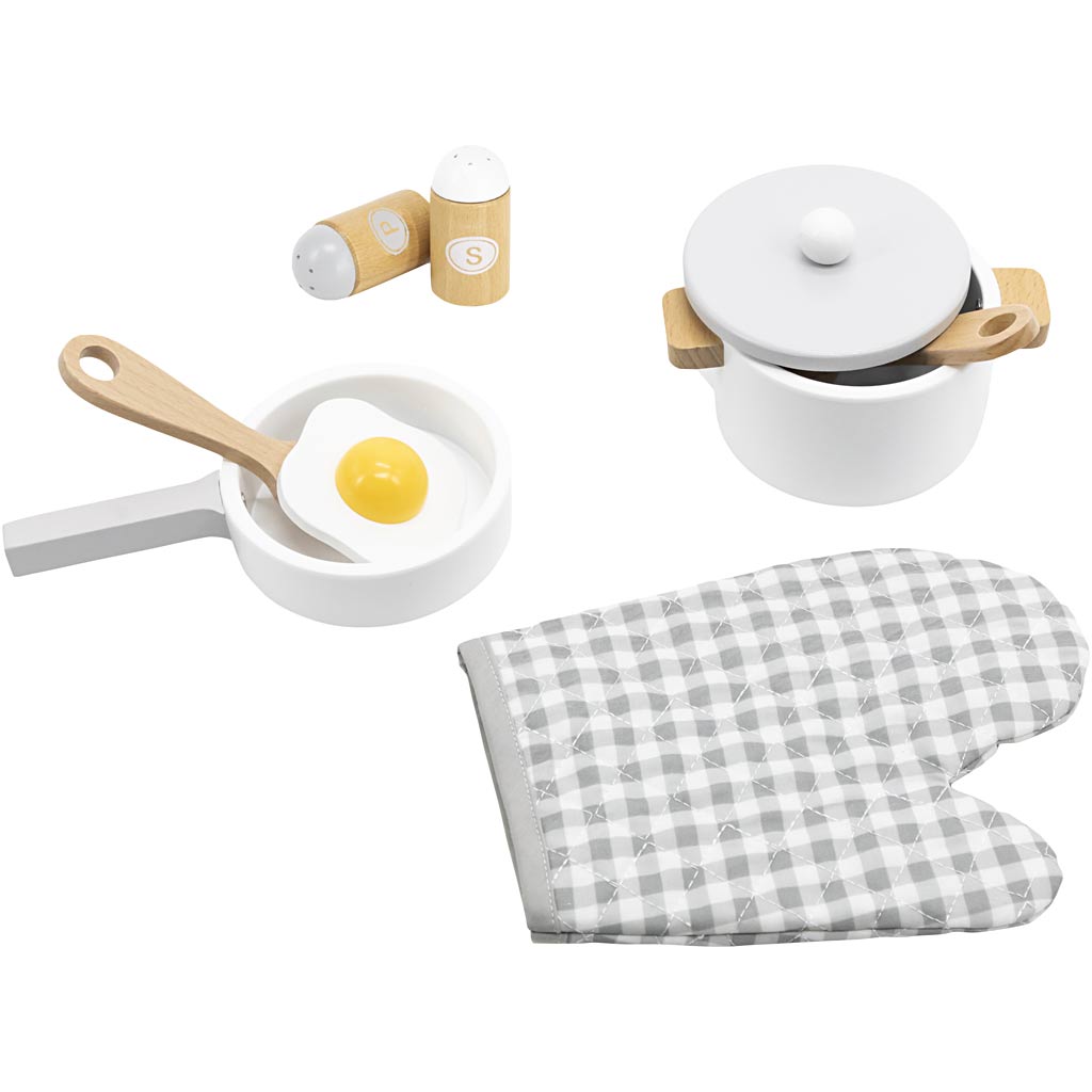 VIGA wooden saucepan set, Colour may vary , 6 parts