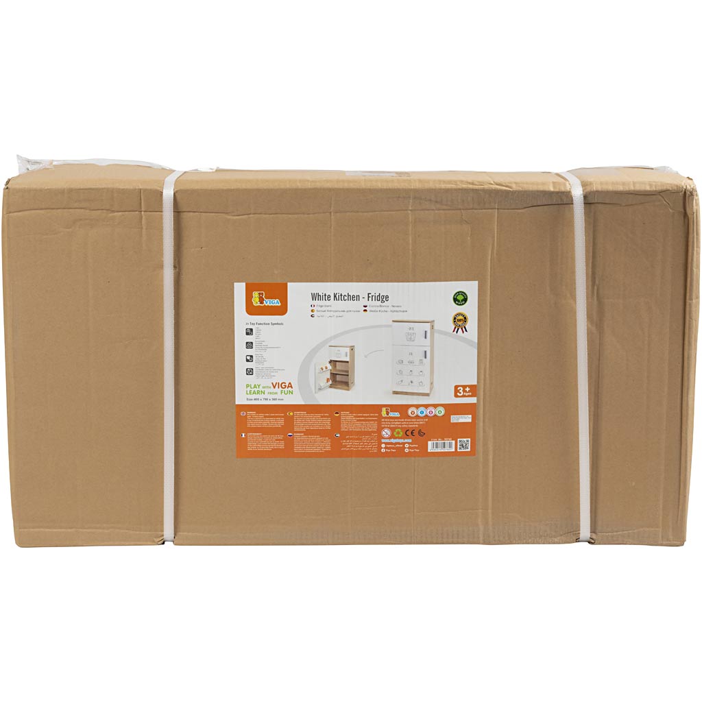 VIGA Spielzeugkühlschrank, H 79 cm, T 34 cm, B 40 cm, 1 Stk [HOB-908571]