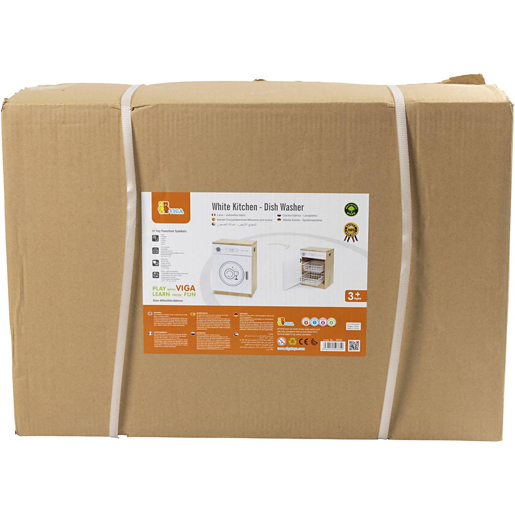 VIGA Spielspülmaschine, H 55 cm, T 34, B 40 cm, 1 Stk [HOB-908572]