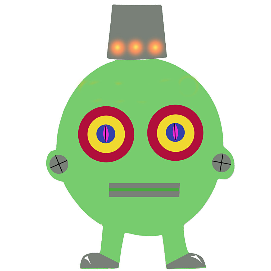 Roboter, H 22,5-24 cm, B 15-16 cm, 230 g, Weiß, 16 Stk/ 1 Pck [HOB-95207]