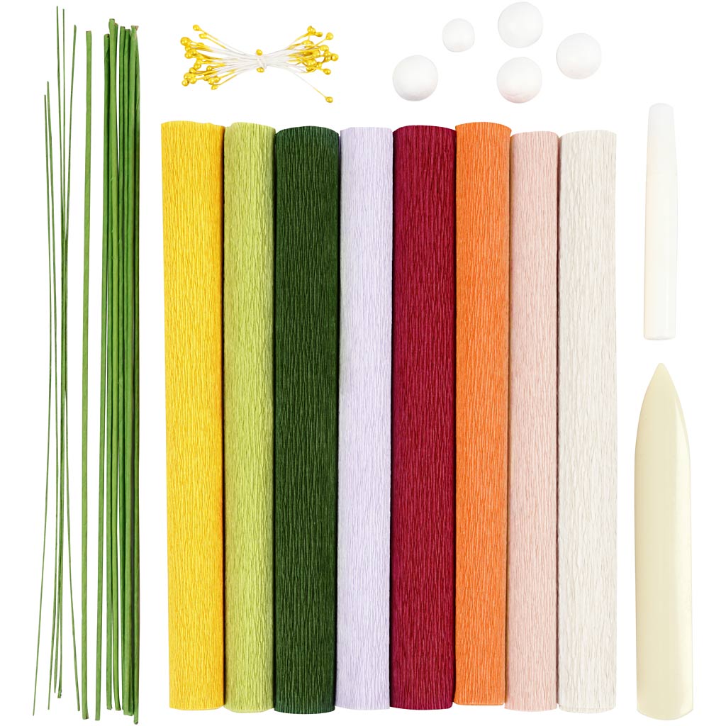 Starter Kreativ Set Krepppapier, Sortierte Farben, 1 Pck [HOB-97738]