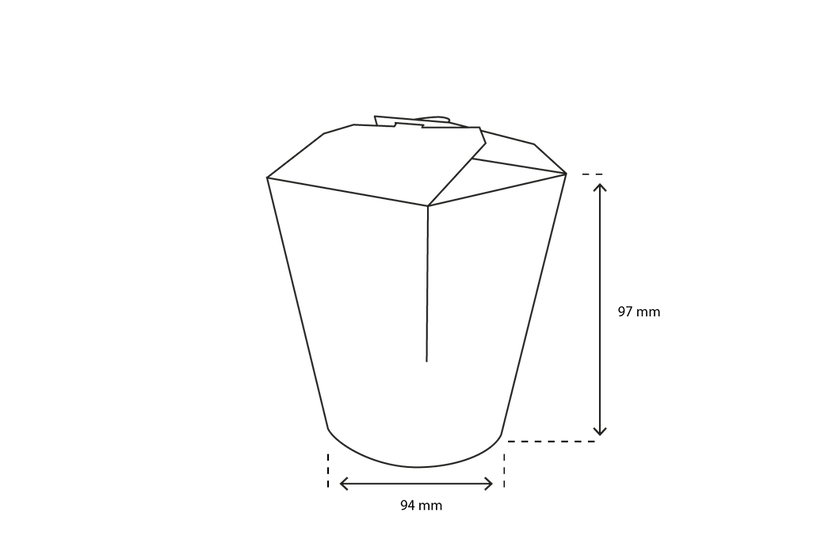 Wok to Go Becher Karton 9,4x9,7 cm 26oz 750ml weiß (500 Stück) [TK-9987002]