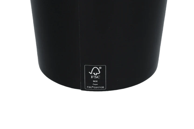 Milchshake-Becher Karton klein 360ml Ø9 cm 12oz Schwarz FSC®Mix (500 Stück) [TK-9987081]