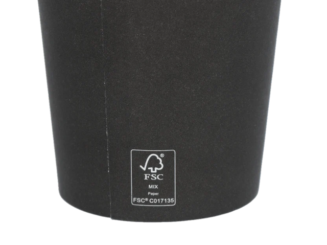 Kaffeetasse 230cc 8oz Ø8 cm Karton Schwarz FSC®Mix (1.000 Stück) [TK-9987087]