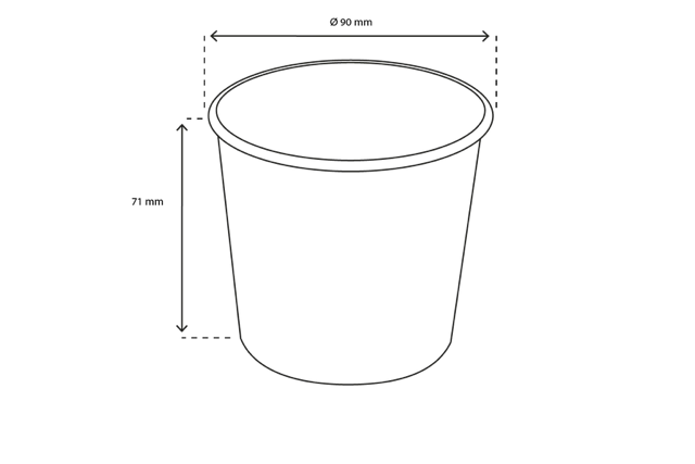 Eiscremebecher Karton 360ml Ø9 cm 12oz Schwarz FSC®Mix (1.000 Stück) [TK-9987090]