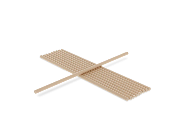 Strohhalme Papier naturel 0,6x23cm (100 Stück) [TK-9987225]