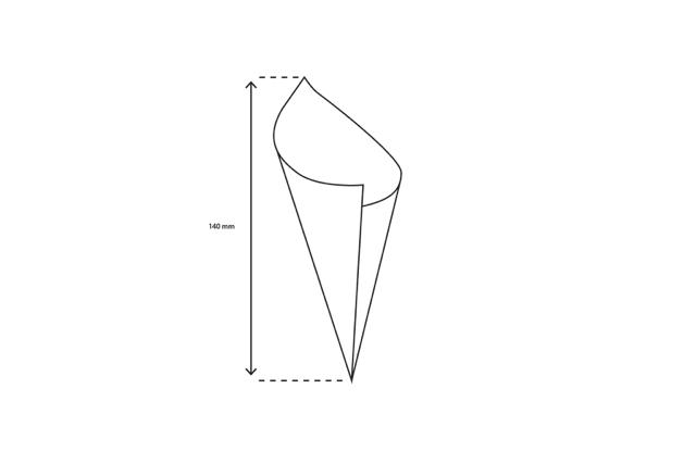 Spitztüten Papier 14 cm 85gr weiß (3100 Stück) [TK-9987492]