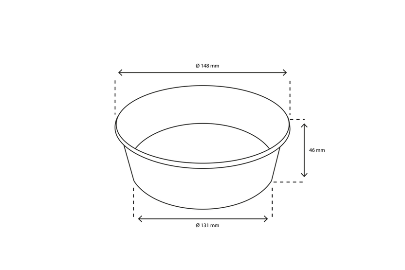 Salad Poke Schale 500ml 20oz Ø14,8x4,6cm weiß (300 Stück) [TK-9987581]