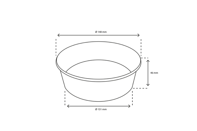 Salad Poke Schale 500ml 20oz Ø14,8x4,6cm weiß (300 Stück) [TK-9987581]