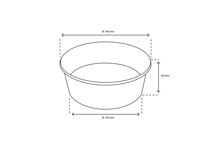 Salad Poke Schale 750ml 26oz Ø14,8x6 cm weiß (300 Stück) [TK-9987583]