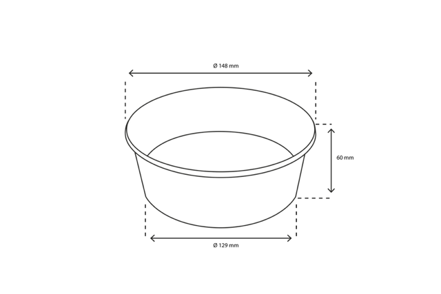 Salad Poke Schale 750ml 26oz Ø14,8x6 cm weiß (300 Stück) [TK-9987583]