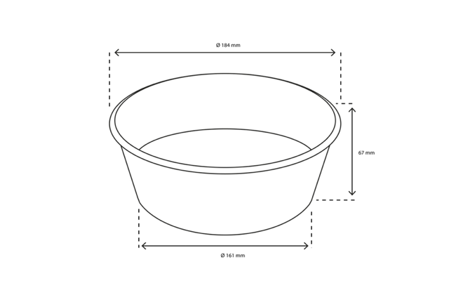 Salad Poke Schale 1300ml 40oz Ø18,4x6,7cm kraft (300 Stück) [TK-9987591]