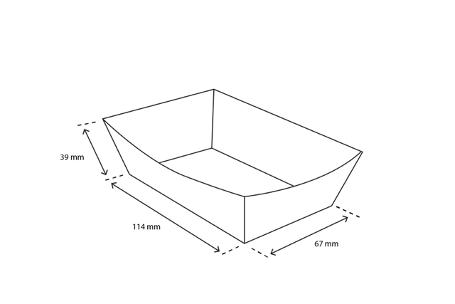 Pommesschalen A9 kraft/weiß (400 Stück) [TK-9987892]