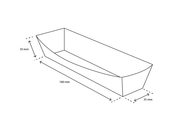 Würstchenschalen A16 kraft/weiß (400 Stück) [TK-9987895]