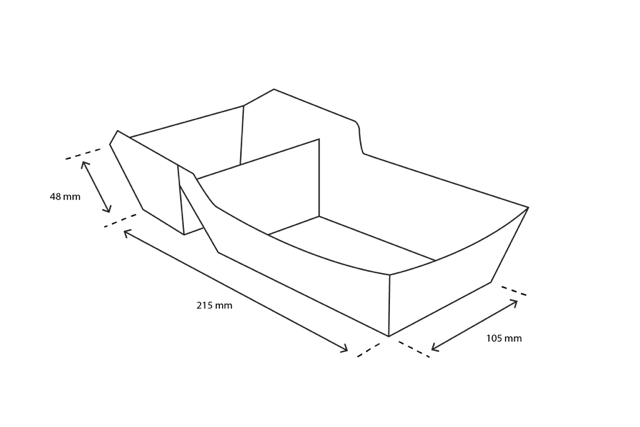 Pommesschalen A22 (A9+1) kraft/weiß (400 Stück) [TK-9987897]