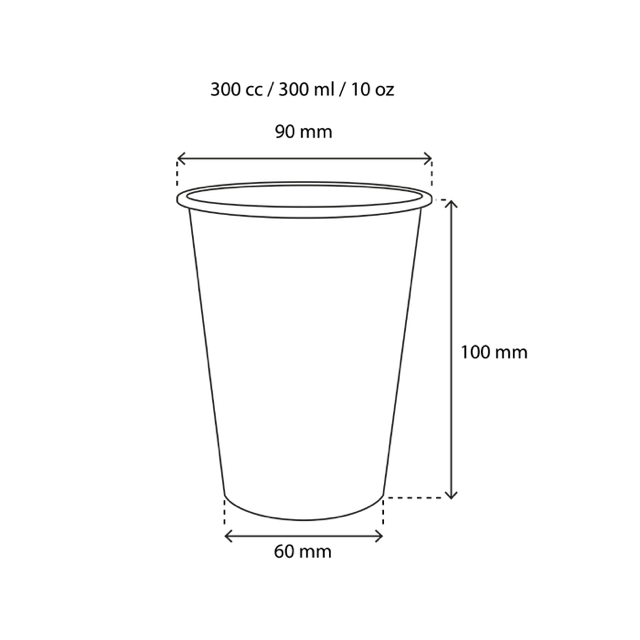 Kaffeetasse Karton 300cc 10oz Ø9 cm gestreift (1.000 Stück) [TK-9987929]