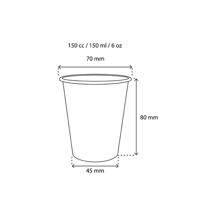 Kaffeetasse Karton 150cc 6oz Ø7 cm gestreift (2.500 Stück) [TK-9987932]