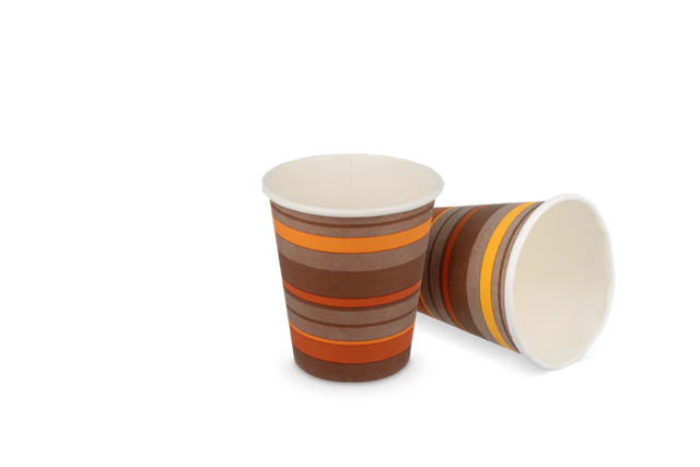 Kaffeetasse Karton 120cc 4oz Ø6,3cm gestreift (1.000 Stück) [TK-9987933]