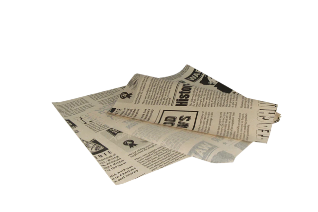 Hamburger Einwickelpapier fettfrei 33x30cm FSC®Mix Zeitung braun (2.000 Stück) [TK-9988203]