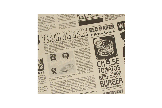 Hamburger Einwickelpapier fettfrei 33x30cm FSC®Mix Zeitung braun (2.000 Stück) [TK-9988203]