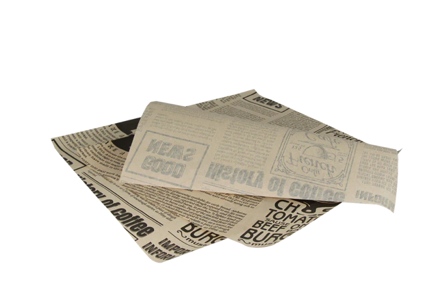 Hamburger Einwickelpapier fettfrei 33x38cm FSC®Mix Zeitung braun (2.000 Stück) [TK-9988204]