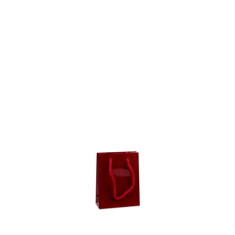 Glossy Carrier Bags 10+4,5x13cm Burgundy