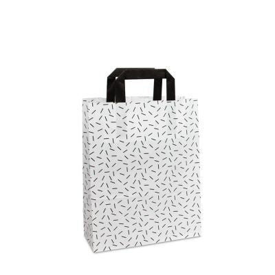 Kraftpapiertaschen - Sprinkle 22+10x28 cm Weiß (250 Stück) [FP-DPL072]