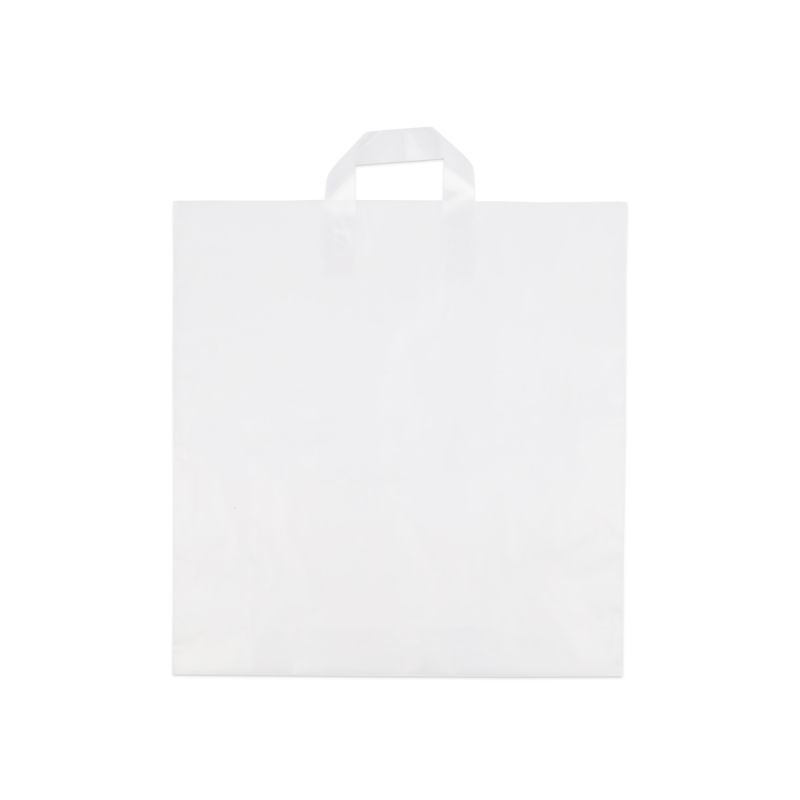 Kunststoff-Henkeltaschen - Halbtransparent 41x44+2x4 cm (250 Stück) [FP-DQL002]