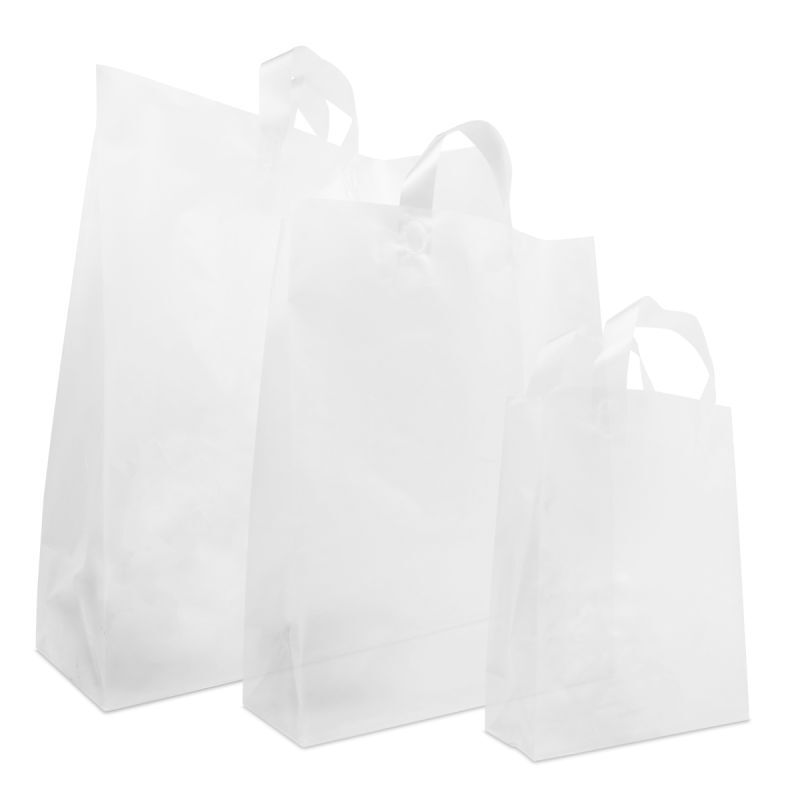 Kunststoff-Blockbodentaschen - Halbtransparent 45+18x48 cm (250 Stück) [FP-DQL007]