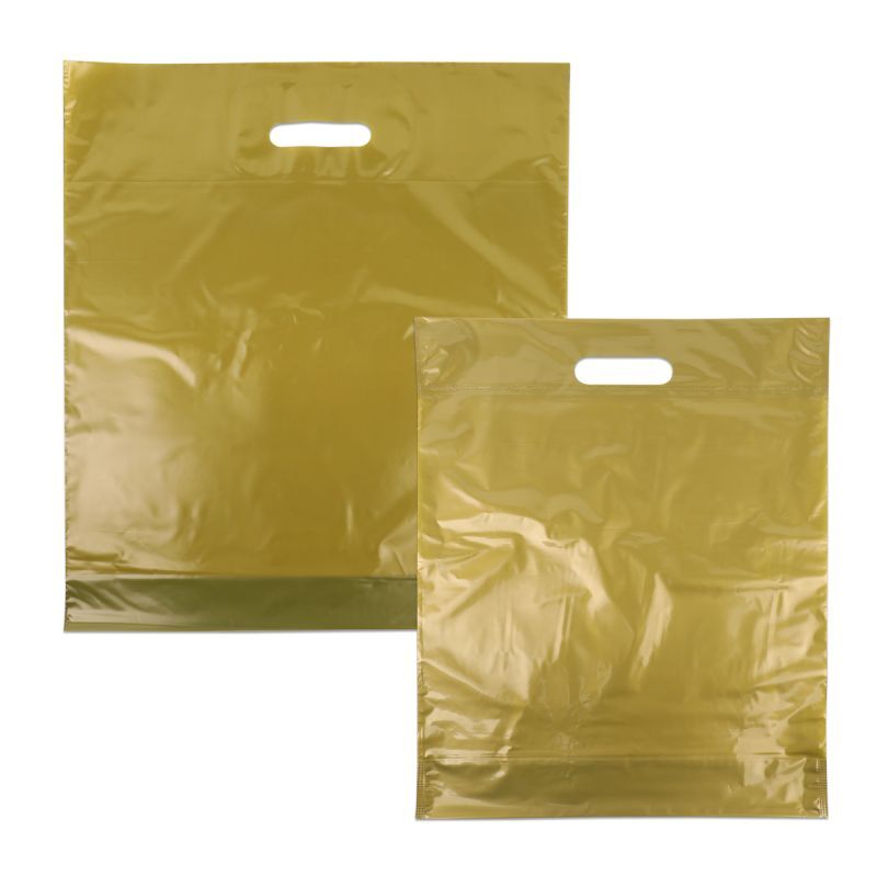 Budget-Kunststofftaschen 35x44+2x4 cm Gold (500 Stück) [FP-DQU013]