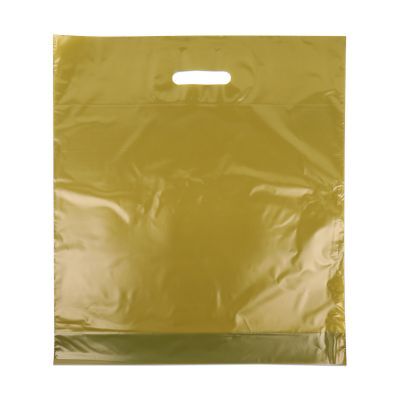 Budget-Kunststofftaschen 45x50+2x4 cm Gold (500 Stück) [FP-DQU018]