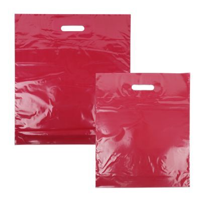 Budget-Kunststofftaschen 45x50+2x4 cm Bordeauxrood (500 Stück) [FP-DQU019]