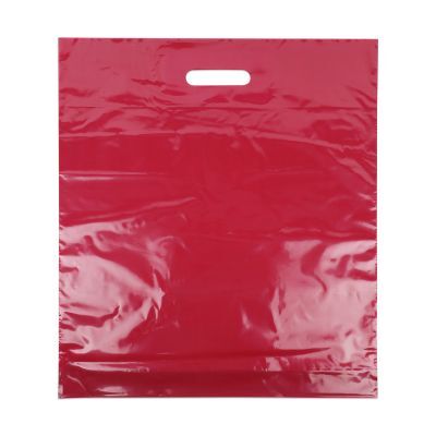 Budget-Kunststofftaschen 45x50+2x4 cm Bordeauxrood (500 Stück) [FP-DQU019]