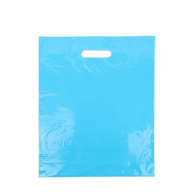 Budget-Kunststofftaschen 35x44+2x4 cm Blau (400 Stück) [FP-DQU199]