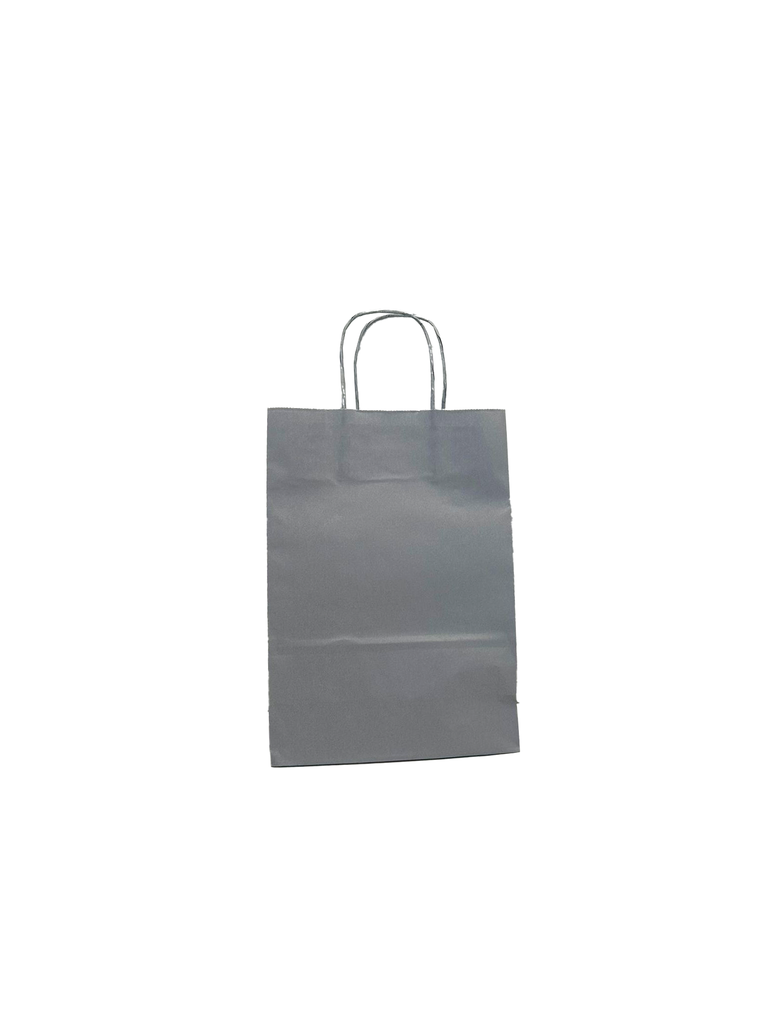 Papiertragetaschen Silber 22x10x31cm Kraft 90g/m² (50 Stück) [PAM2231SI]