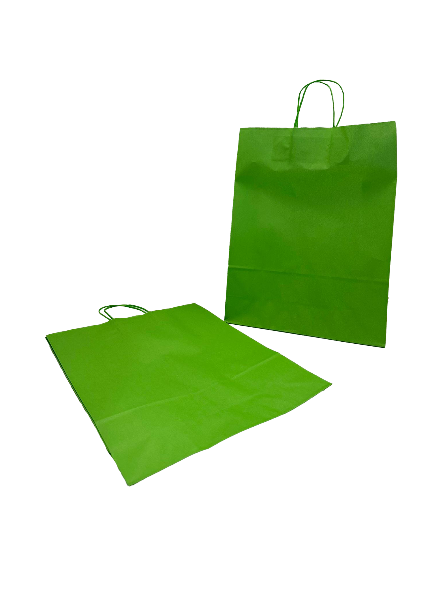 Papiertragetaschen Grün 32x12x41cm Kraft 100g/m² (50 Stück) [PAM3241GR]