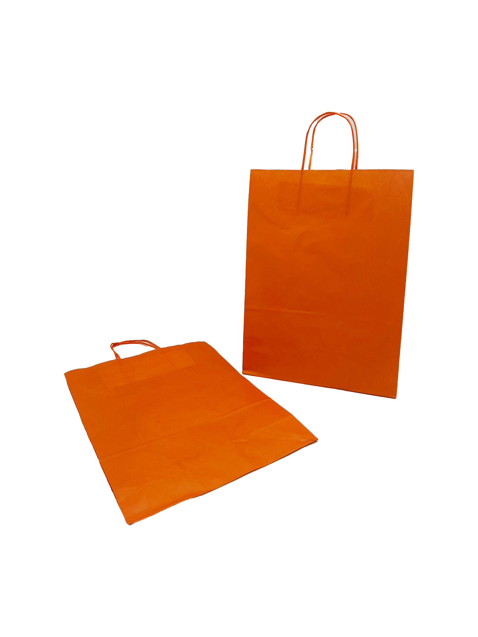 Papiertragetaschen Orange 26x12x35cm Kraft 90g/m² (50 Stück) [PAM2635OR]