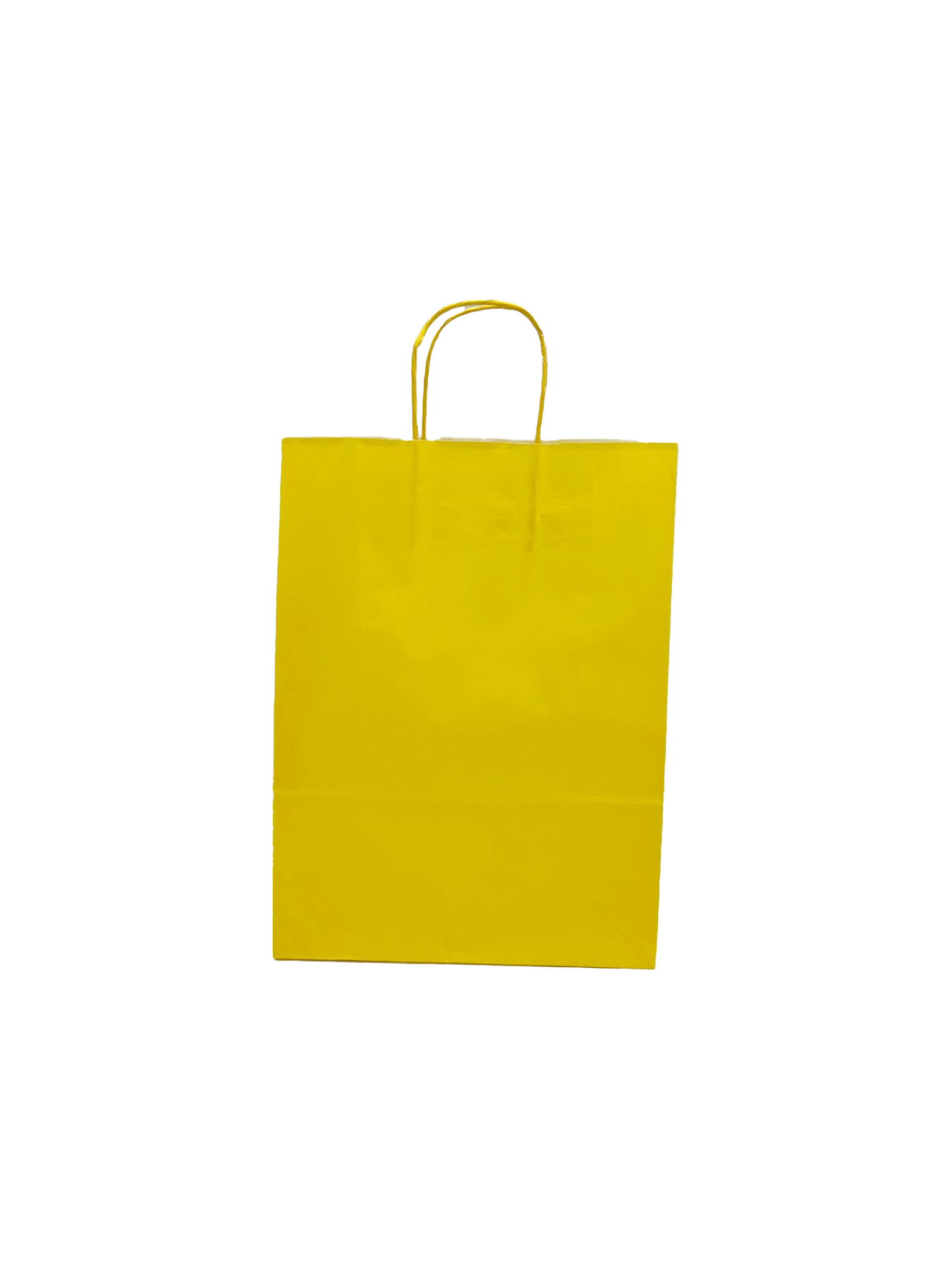 Papiertragetaschen Gelb 26x12x35cm Kraft 90g/m² (50 Stück) [PAM2635Y]
