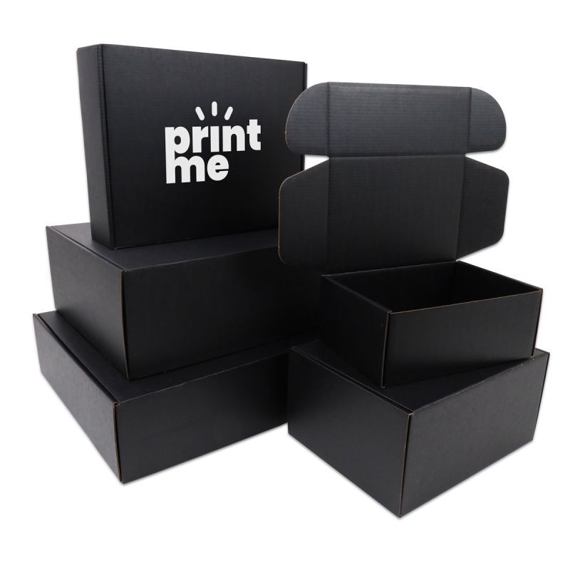 Versandboxen 39x30x14 cm Schwarz (50 Stück) [FP-VPD106]