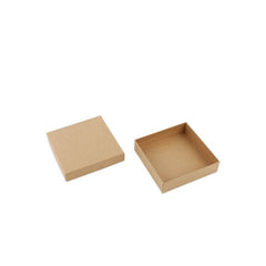 Kraft-Geschenkboxen mit Deckel 12x12x3 cm Braun (40 Stück) [FP-VPL005]