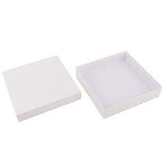 Kraft-Geschenkboxen mit Deckel 20,7x20,7x4,3 cm Weiß (20 Stück) [FP-VPL010]
