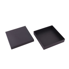 Kraft-Geschenkboxen mit Deckel 17,7x17,7x3,2 cm Schwarz (40 Stück) [FP-VPL012]