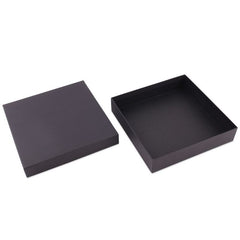 Kraft-Geschenkboxen mit Deckel 20,7x20,7x4,3 cm Schwarz (20 Stück) [FP-VPL013]