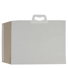 Recycelte Papier-Versandtasche mit Klappverschluss 41x46,5+2x4 cm Weiß (100 Stück) [FP-VZP018]
