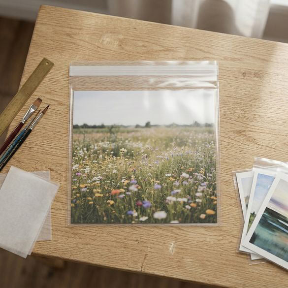 Klappenbeutel 26.5x26cm Hochtransparent (100 Stück) [B1010]
