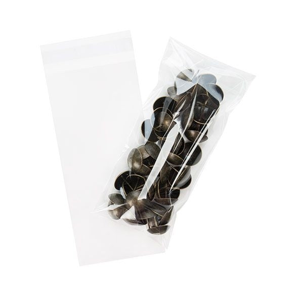 Klappenbeutel 9.6x21cm Hochtransparent (100 Stück) [B83]